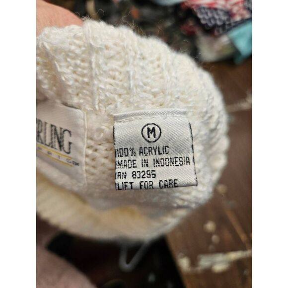 Sterling Harris Cream Sweater Size Medium Vintage 90's - Picture 7 of 9